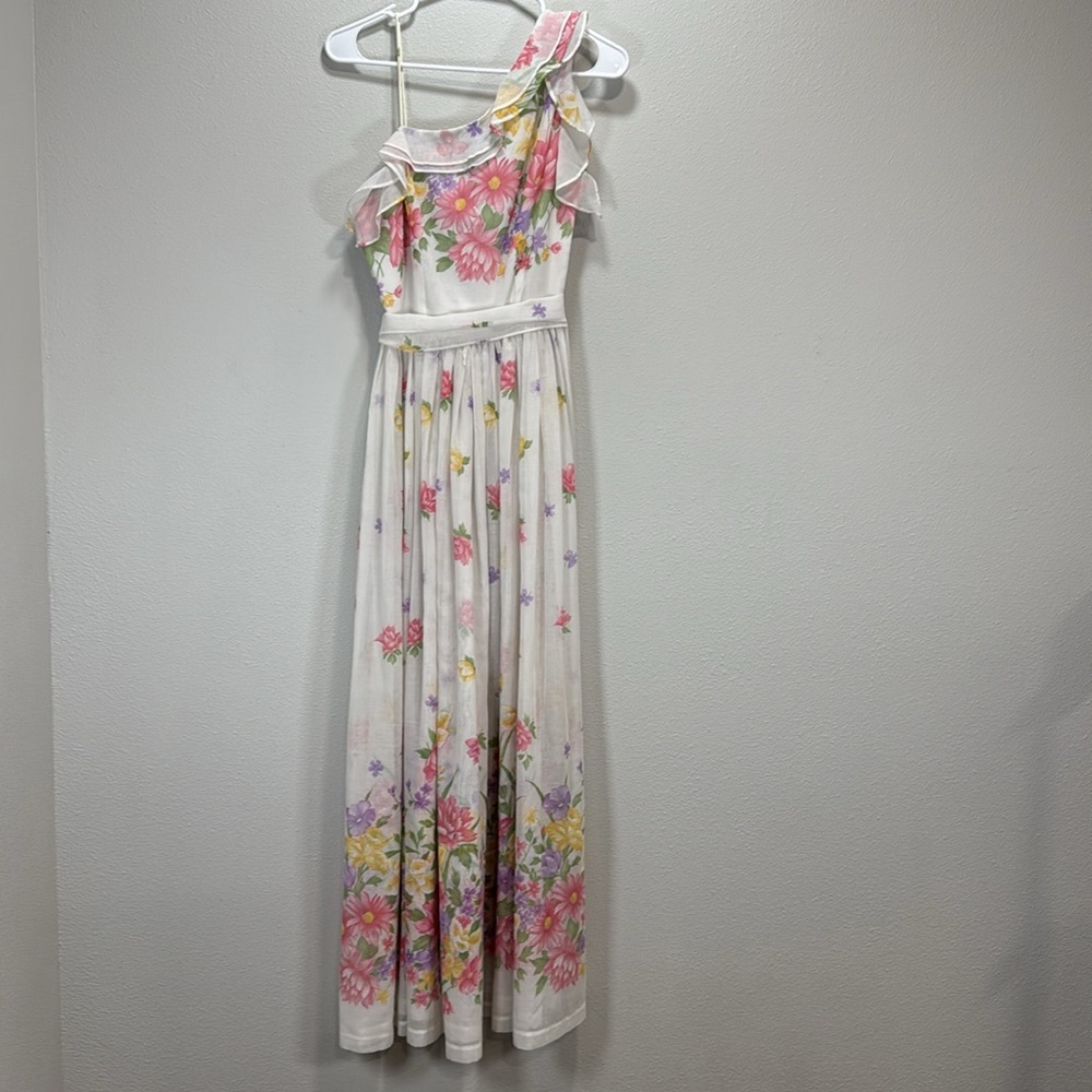 Sweet Talk vintage sheer floral gown with‎ sash
